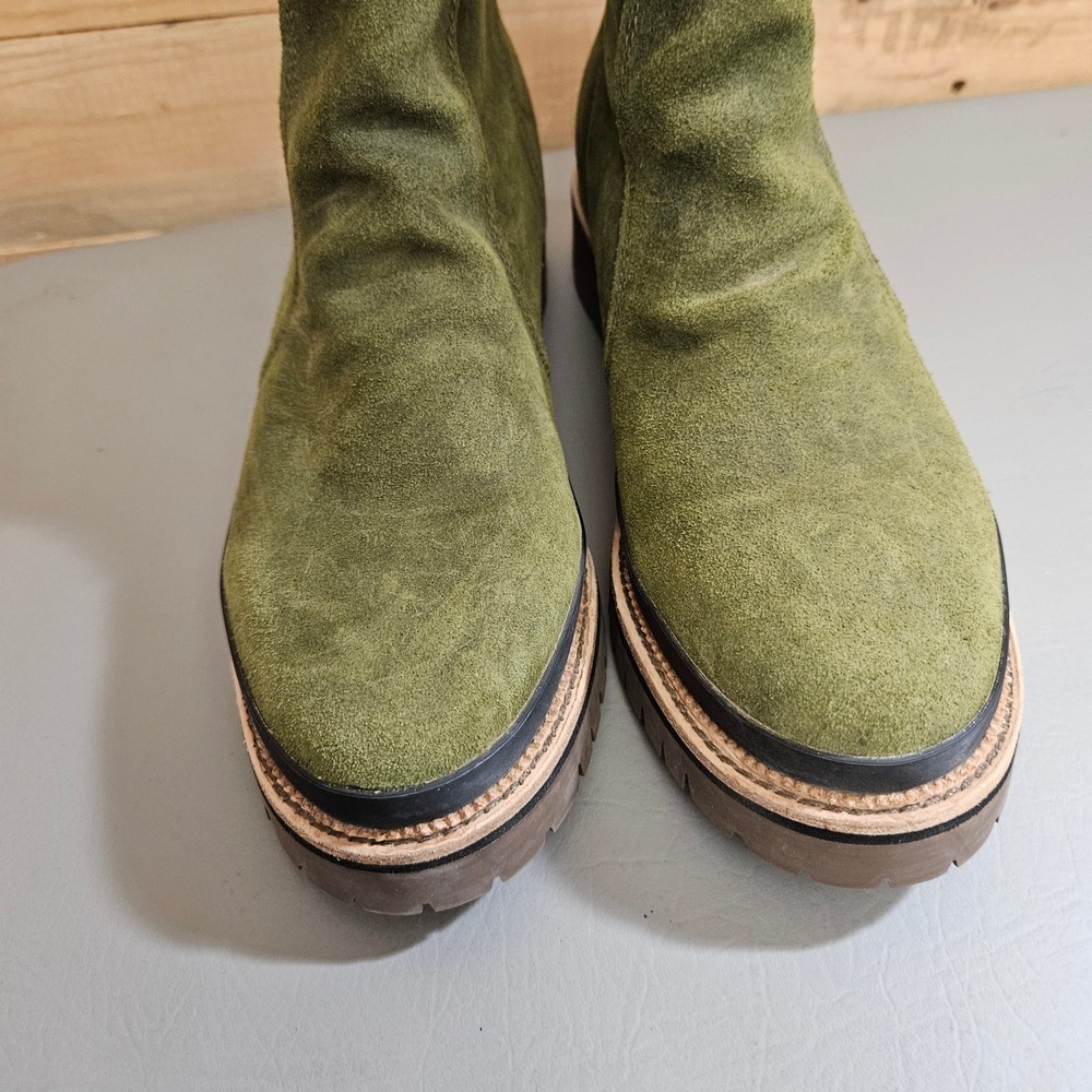 Ariat Leighton WP Olive Green Suede Waterproof Ankle Boots Vibram 8 B - Picture 3 of 9